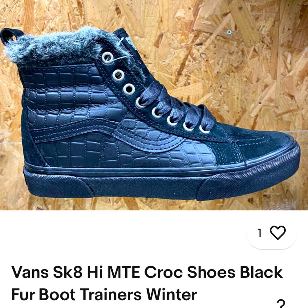Vans sk8 Hi MTE waterproof fur lined boots size large 6.5 men’s/8 women’s